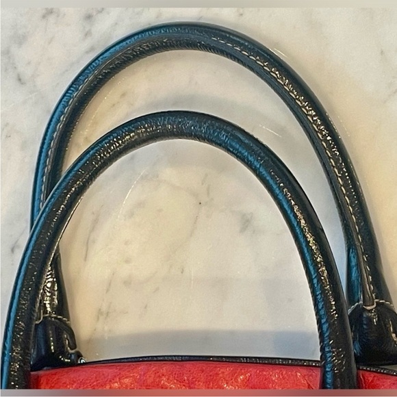 Gucci Snow Glam Leather Boston Bag, vintage 90s, red/black/white, EUC - Picture 10 of 16